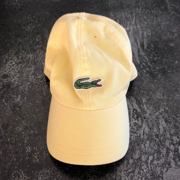 yellow lacoste hat